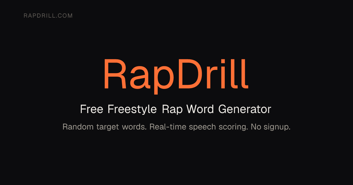 Free Freestyle Rap Word Generator & Practice Game